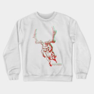 3-D Deer - 3 Crewneck Sweatshirt